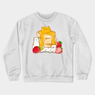 Kawaii Kitten Pancakes Crewneck Sweatshirt